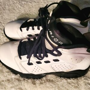 Jordan White and Black Athletic Shoes Low-Top